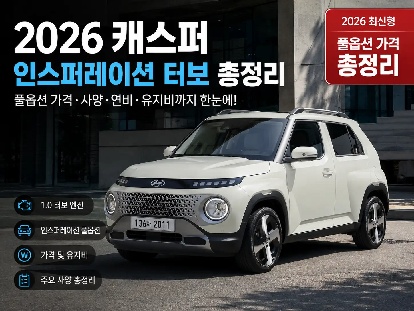 캐스퍼 풀옵션 가격 인스퍼레이션 터보 사양 총정리 2026